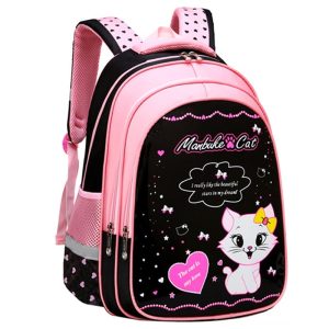 kids cute cat backpack waterproof lightweight school bag girls nylon