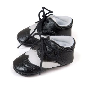 Baby Boys’ Soft Sole Walking Shoes – Breathable Synthetic Leather First Walkers