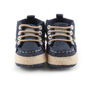 Soft Cotton Baby Shoes with Flexible Soles – Stylish Toddler Footwear for Ages 0–18 Months