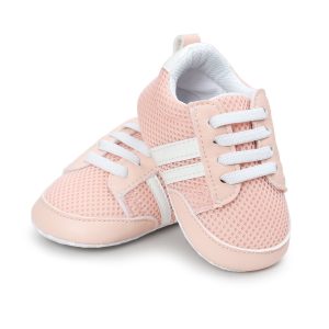 Unisex Baby Moccasin First Walker Shoes – PU Leather Soft Sole Sneakers with Non-Slip Grip
